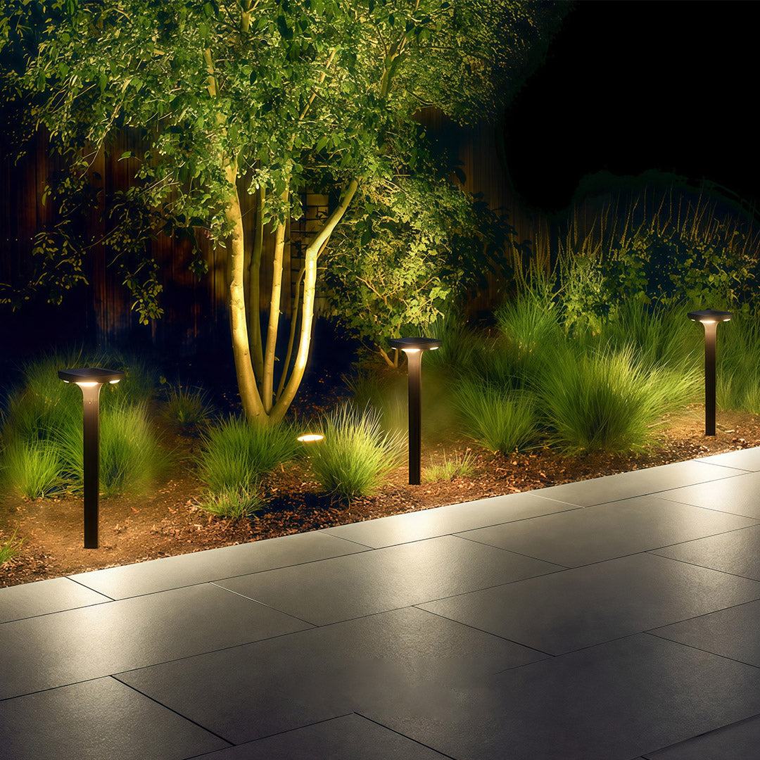 Modern Bollard Light Fixture Outdoor Waterproof LED Garden Path Lamp