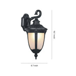 European Outdoor Wall Sconce with Clear Glass Shade in Matte Black Aluminum