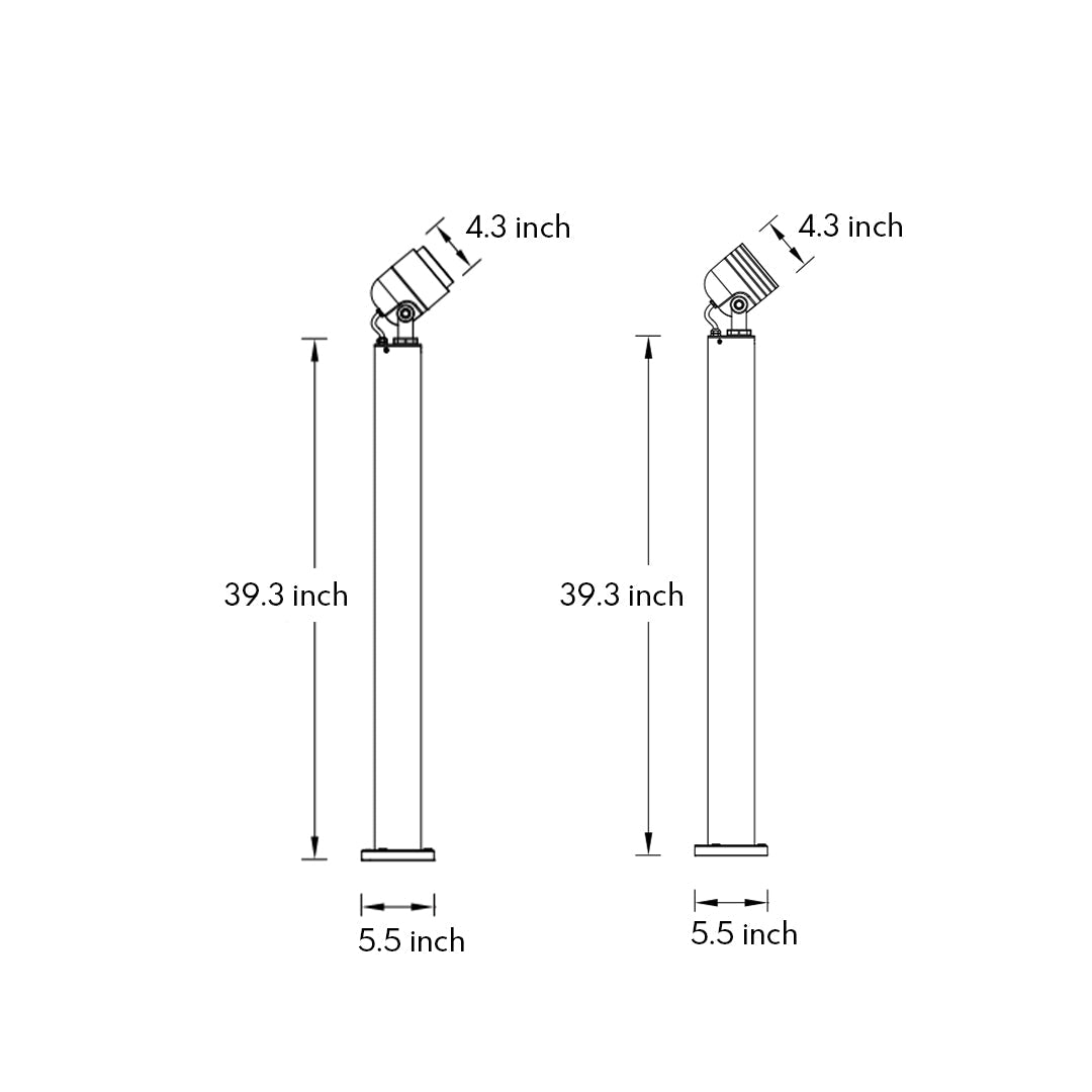 Minimalist LED Garden Bollard Light with Warm Glow