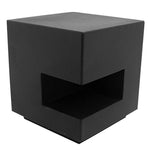 Modern Square LED Outdoor Floor Light Box in Black Aluminum