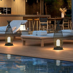 Industrial Courtyard Waterproof Caged Led Floor Lamp