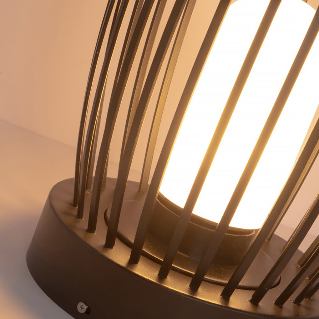 Industrial Courtyard Waterproof Caged Led Floor Lamp