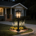 Minimalist Outdoor Pillar Lights for Driveway & Landscape – Black Aluminum Post Lights