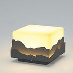 Outdoor Fence Post Light Solar Waterproof Led Mountains Peaks Landscape Decorative Lighting