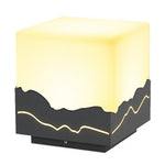 Outdoor Fence Post Light Solar Waterproof Led Mountains Peaks Landscape Decorative Lighting