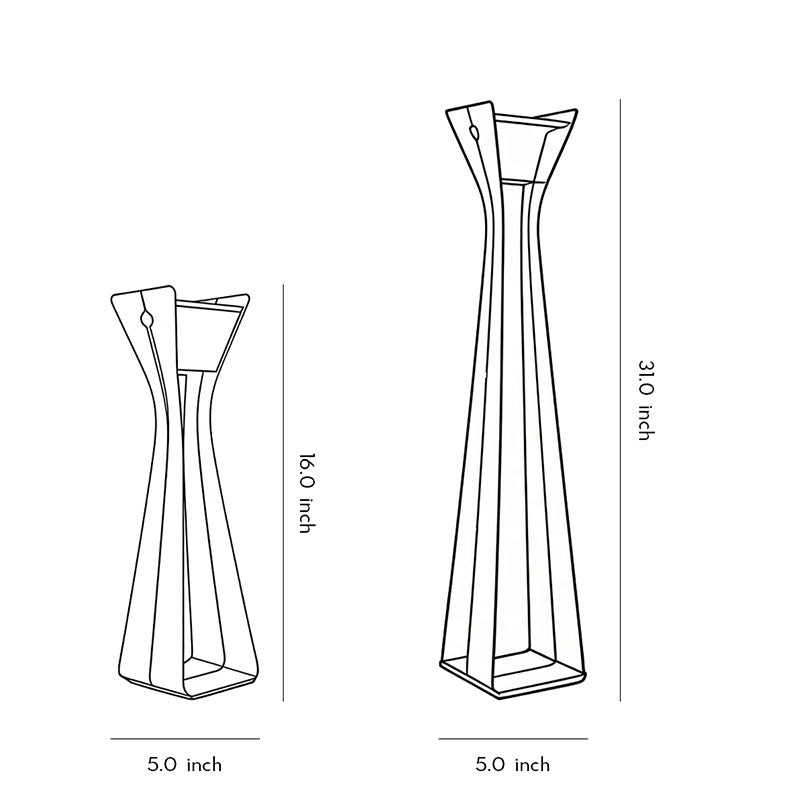 Modern Outdoor Floor Lamps for Porch and Path Lighting in Stainless Steel