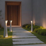 Modern Outdoor Floor Lamps for Porch and Path Lighting in Stainless Steel