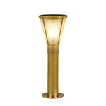 Antique Copper LED Path Light with Clear Glass Shade for Modern Gardens