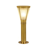Antique Copper LED Path Light with Clear Glass Shade for Modern Gardens