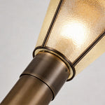 Antique Copper LED Path Light with Clear Glass Shade for Modern Gardens