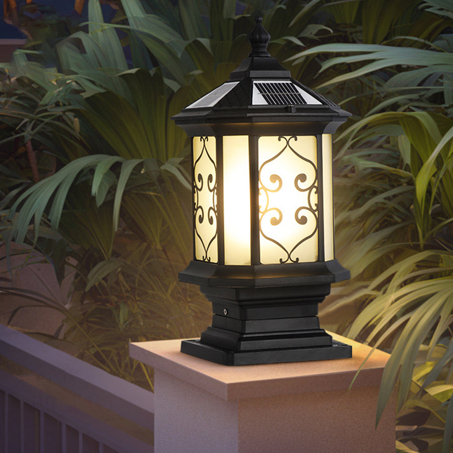 European-Style Outdoor Pillar Lanterns for Gate and Garden, Waterproof Die-Cast Aluminum