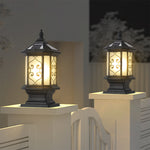 European-Style Outdoor Pillar Lanterns for Gate and Garden, Waterproof Die-Cast Aluminum