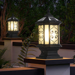 European-Style Outdoor Pillar Lanterns for Gate and Garden, Waterproof Die-Cast Aluminum