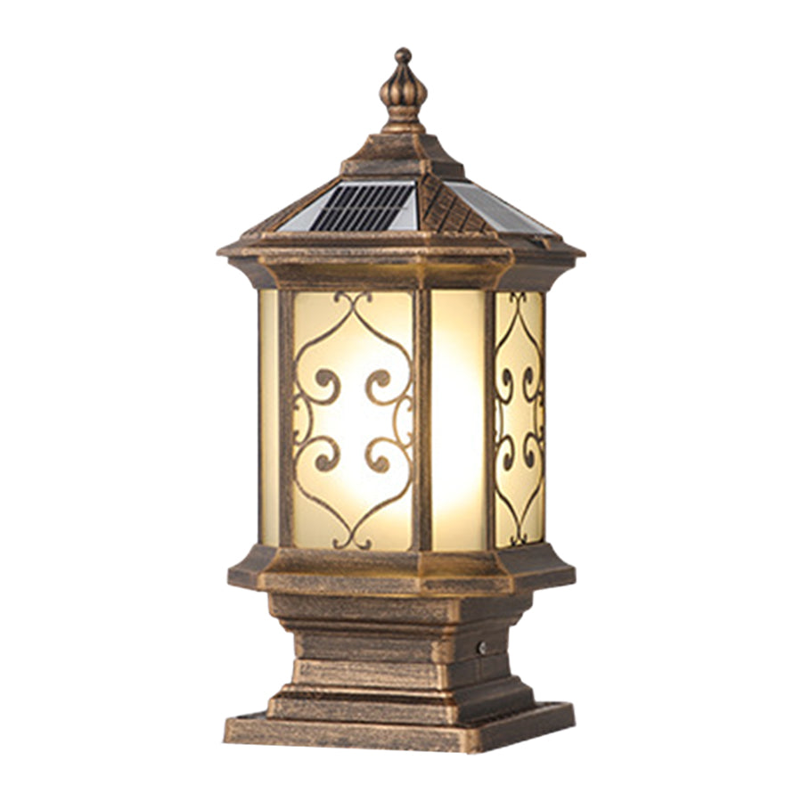 European-Style Outdoor Pillar Lanterns for Gate and Garden, Waterproof Die-Cast Aluminum