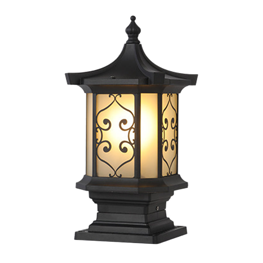 European-Style Outdoor Pillar Lanterns for Gate and Garden, Waterproof Die-Cast Aluminum