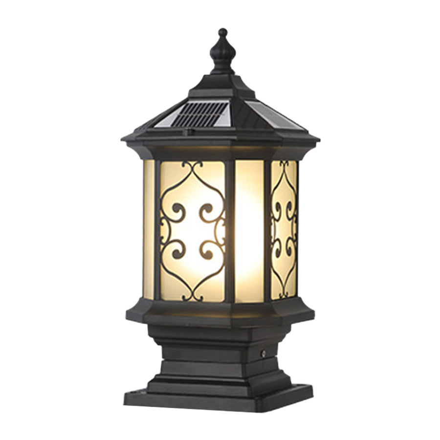 European-Style Outdoor Pillar Lanterns for Gate and Garden, Waterproof Die-Cast Aluminum