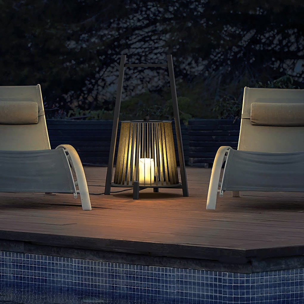 Outdoor Grid Imitation Candle Shaped Lantern Waterproof Led Landscape Lighting