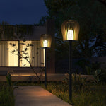 Cage LED Outdoor Post Lamp – Stainless Steel Garden Lighting