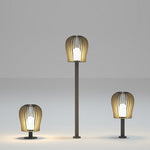 Cage LED Outdoor Post Lamp – Stainless Steel Garden Lighting