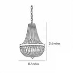 Lumière Cascade Crystal Pendant Lantern in Gold Iron for Outdoor Elegance