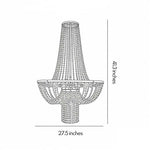 European Crystal Pendant Light with Gold Iron Frame for Outdoor Elegance