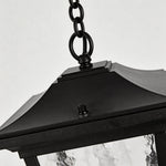Aurelia Outdoor Pendant Light – Waterproof Black Aluminum Lantern for Covered Porches