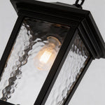 Aurelia Outdoor Pendant Light – Waterproof Black Aluminum Lantern for Covered Porches