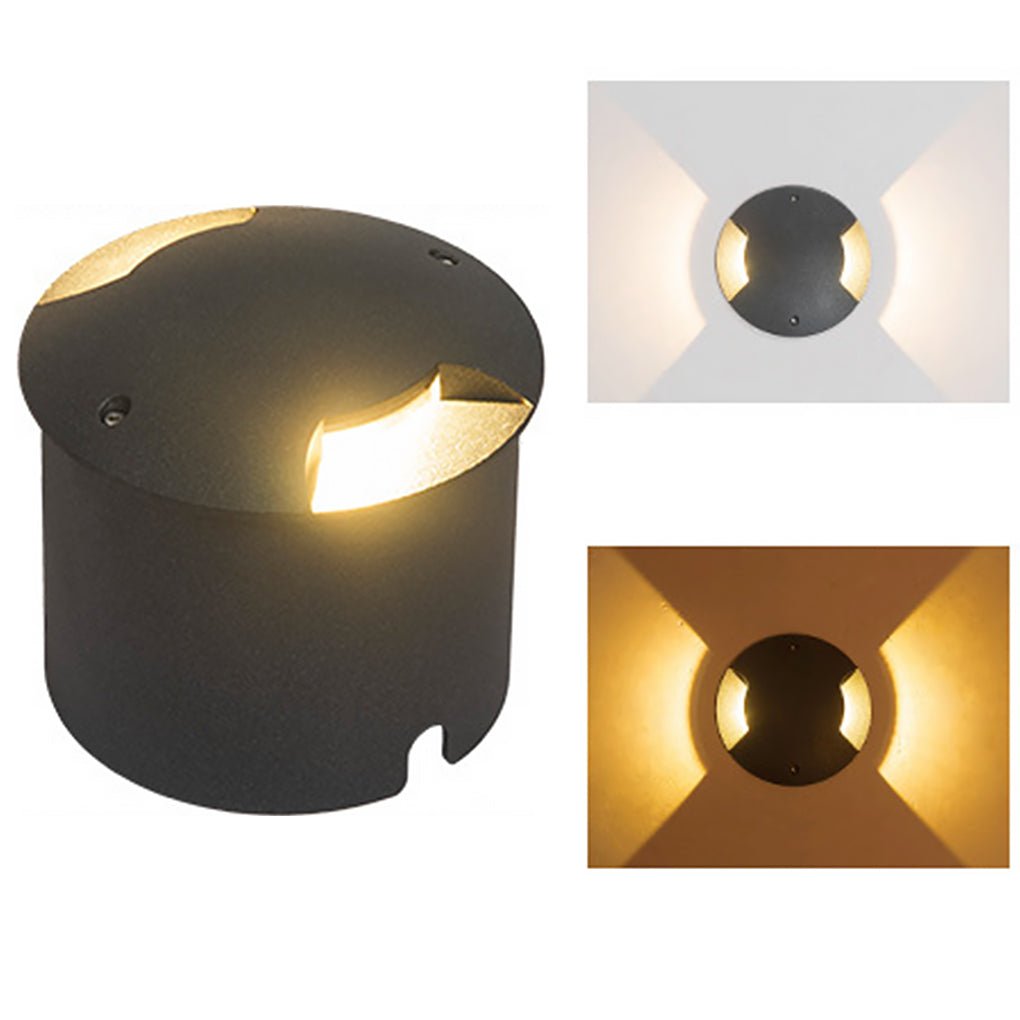 Architectural LED Step Light in Flash Black for Outdoor Stairs and Pathways