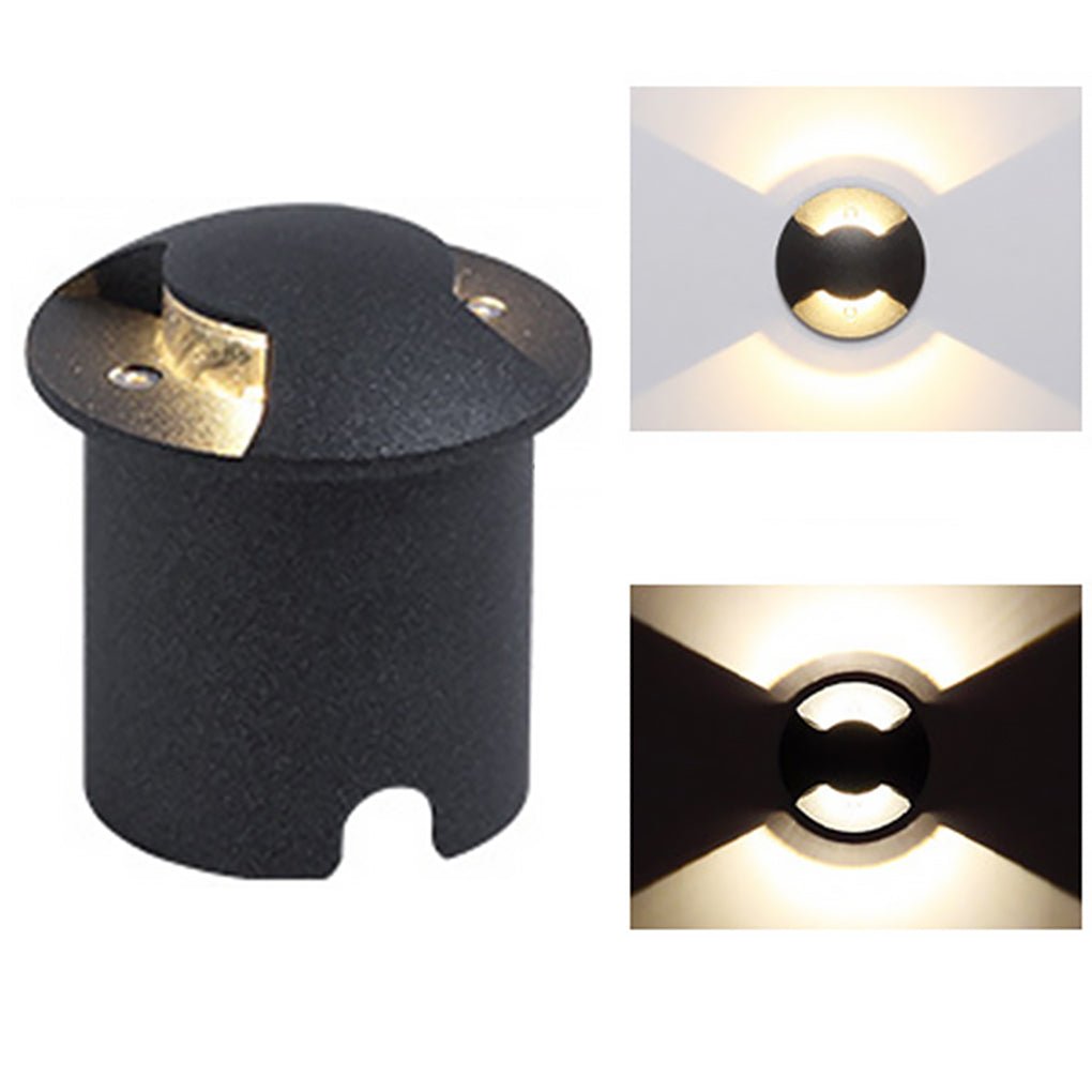 Architectural LED Step Light in Flash Black for Outdoor Stairs and Pathways