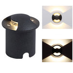 Architectural LED Step Light in Flash Black for Outdoor Stairs and Pathways