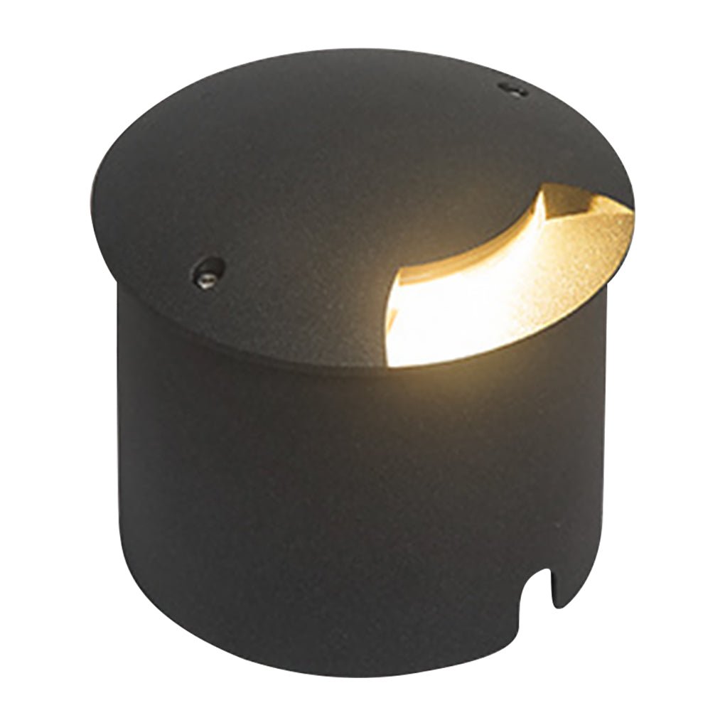 Architectural LED Step Light in Flash Black for Outdoor Stairs and Pathways