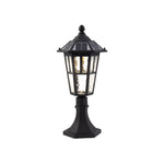 Minimalist Outdoor Path Light in Black Aluminum with Clear Glass