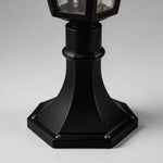 Minimalist Outdoor Path Light in Black Aluminum with Clear Glass