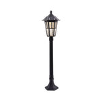 Minimalist Outdoor Path Light in Black Aluminum with Clear Glass