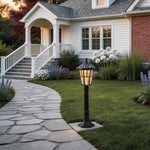 Minimalist Outdoor Path Light in Black Aluminum with Clear Glass
