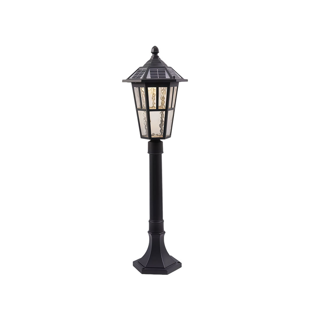 Minimalist Outdoor Path Light in Black Aluminum with Clear Glass