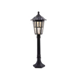 Minimalist Outdoor Path Light in Black Aluminum with Clear Glass
