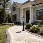 Minimalist Outdoor Path Light in Black Aluminum with Clear Glass