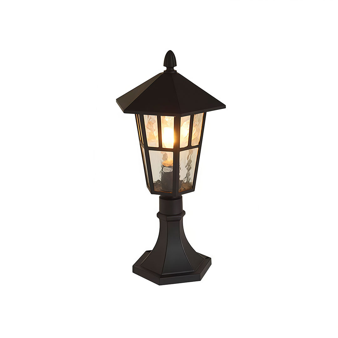Minimalist Outdoor Path Light in Black Aluminum with Clear Glass