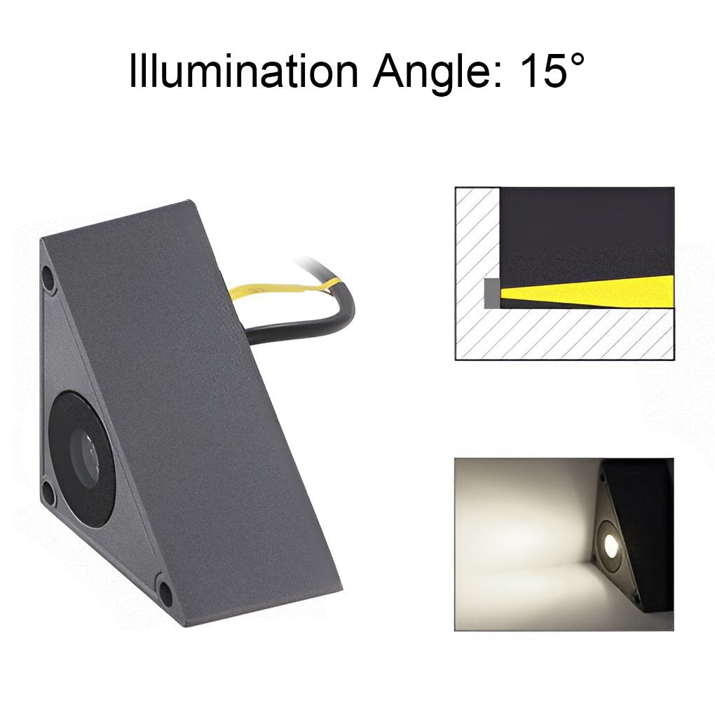Triangle In Wall Step Lights 110 220V Led Outdoor Wall Mounted Stairs Lights For Courtyard Garden