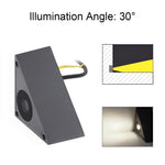 Triangle In Wall Step Lights 110 220V Led Outdoor Wall Mounted Stairs Lights For Courtyard Garden