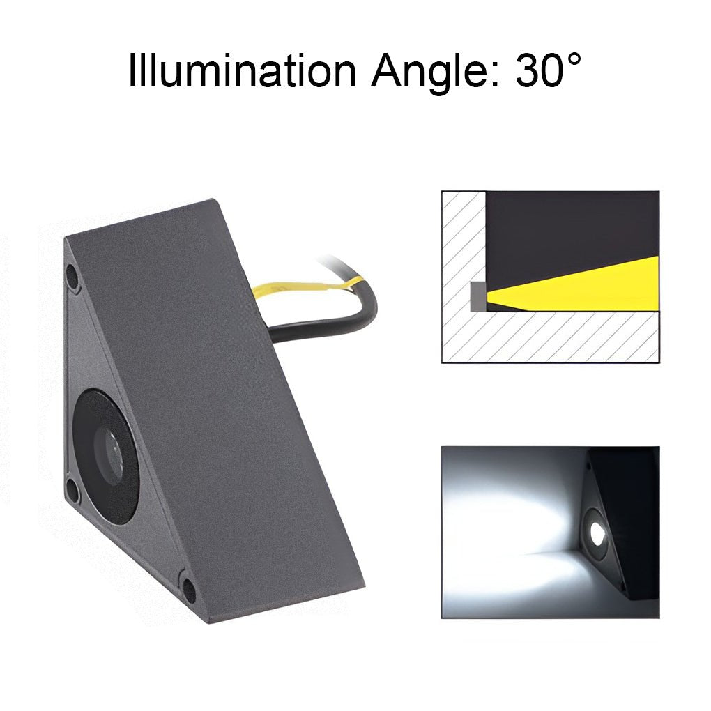 Triangle In Wall Step Lights 110 220V Led Outdoor Wall Mounted Stairs Lights For Courtyard Garden