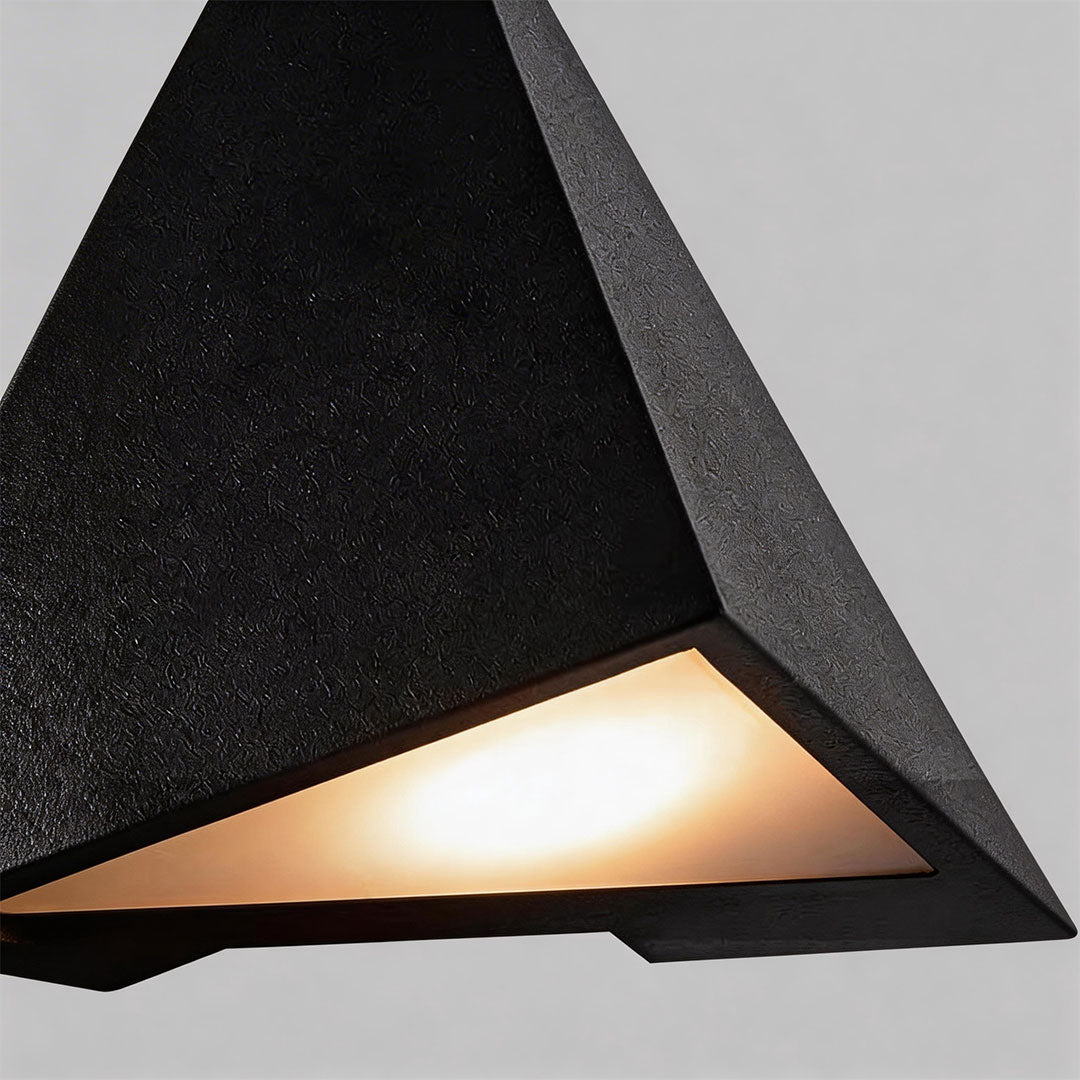 Aurora Triangular LED Outdoor Wall Sconce in Gray Stainless Steel