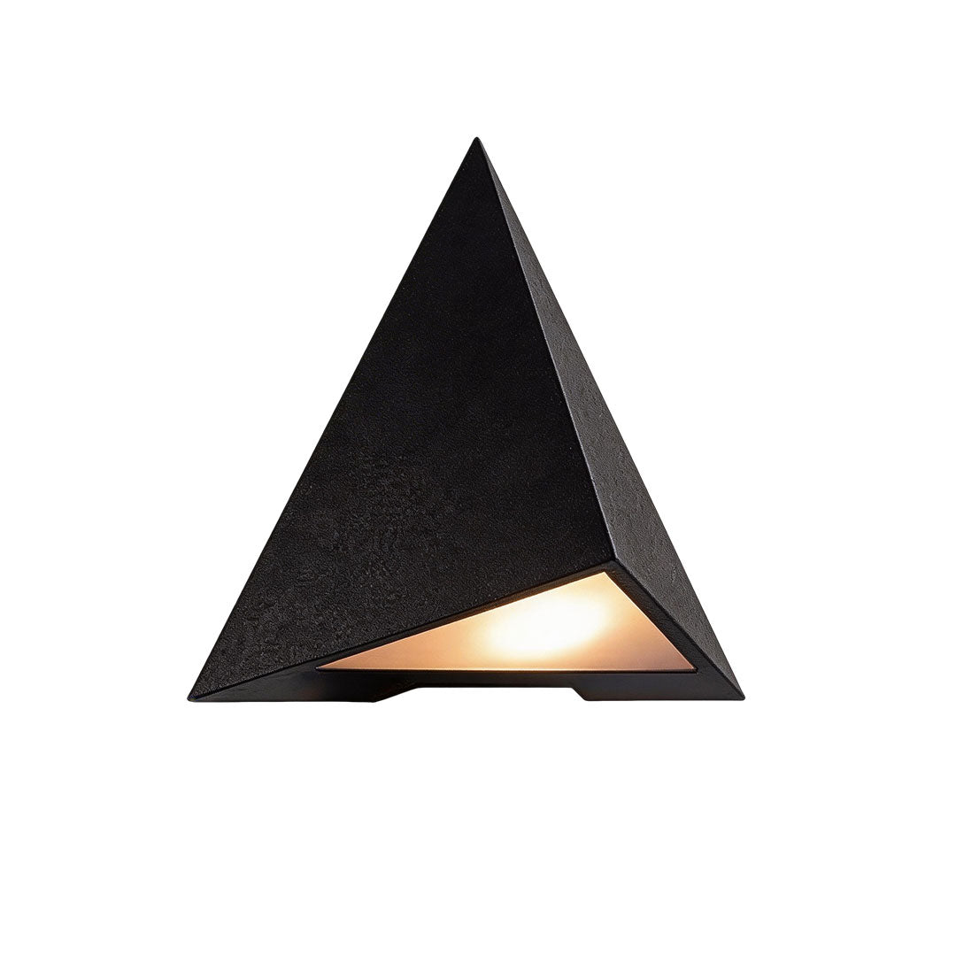 Aurora Triangular LED Outdoor Wall Sconce in Gray Stainless Steel