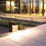 Minimalist Outdoor LED Path Light in Warm Gray for Modern Courtyards