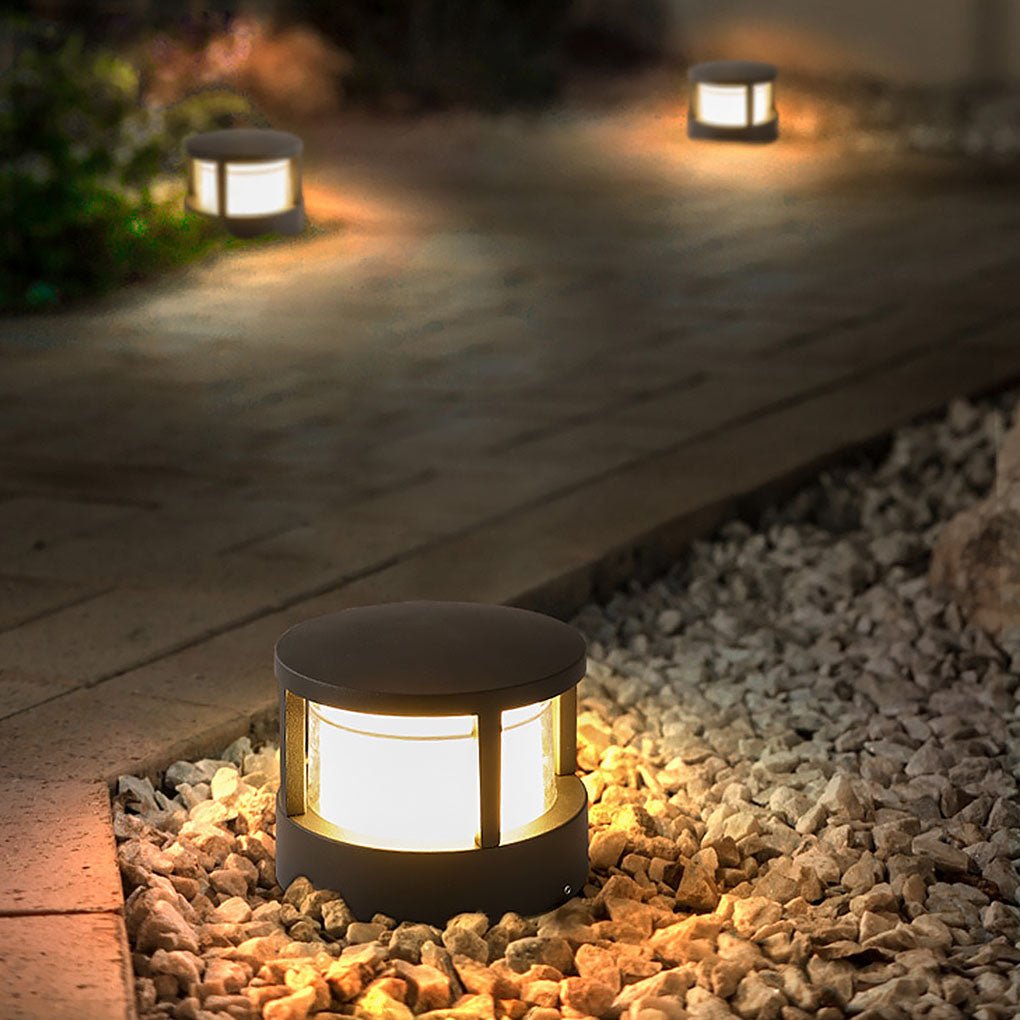 Modern LED Multi-Mount Lantern for Outdoor Walls, Walkways, and Posts