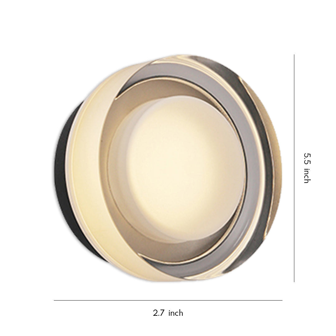Modern Outdoor Wall Sconce with Artistic Light Pattern, IP65 Waterproof