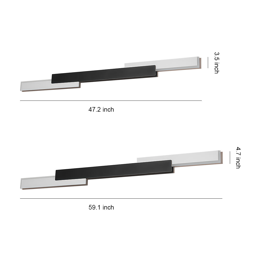 Modern Outdoor Linear LED Wall Light, Dimmable Waterproof Architectural Sconce