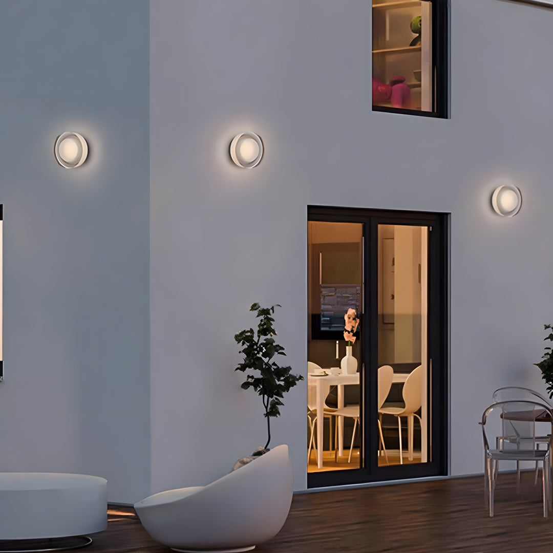 Modern Outdoor Wall Sconce with Artistic Light Pattern, IP65 Waterproof