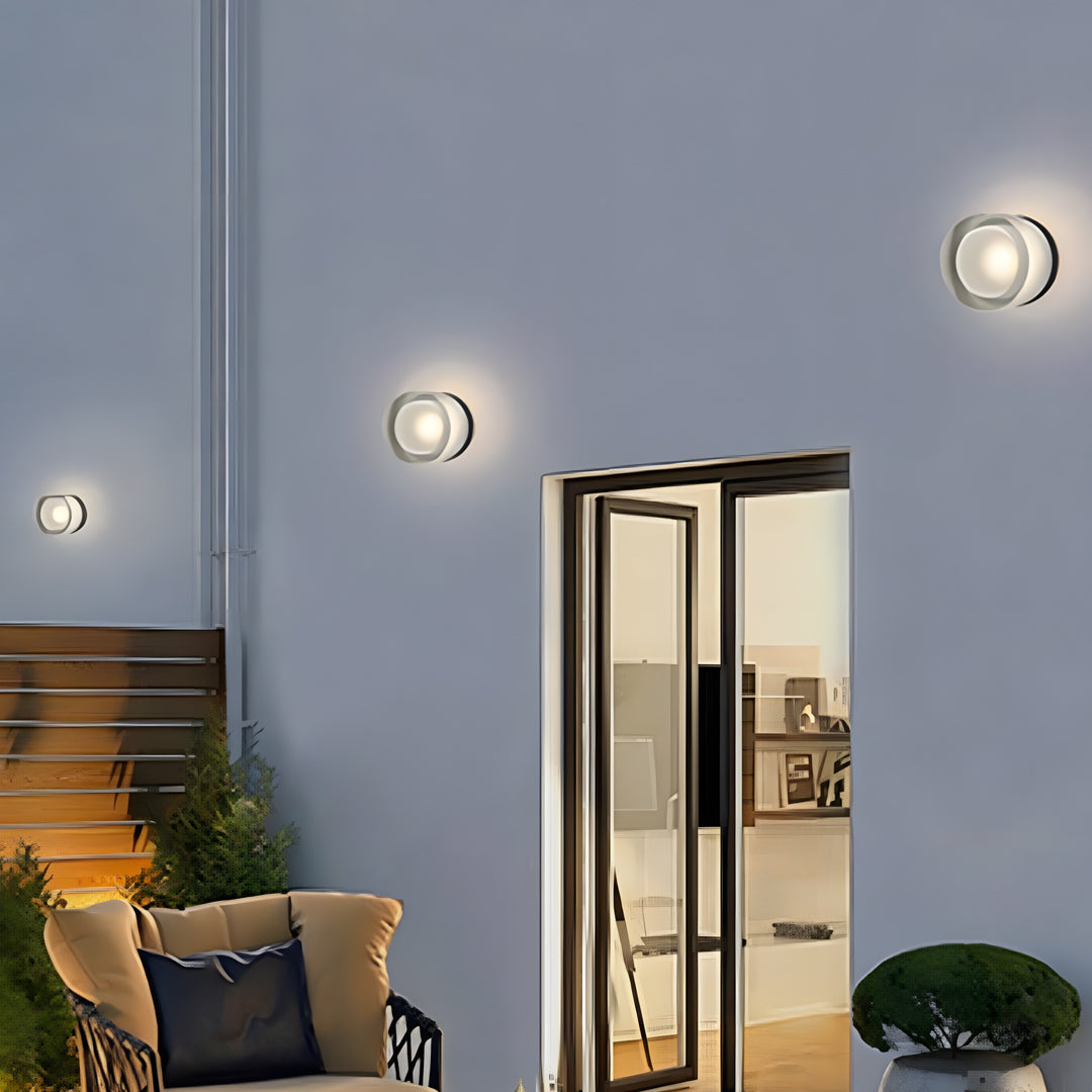 Modern Outdoor Wall Sconce with Artistic Light Pattern, IP65 Waterproof